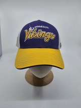 Minnesota Vikings Reebok Script Logo Mens Adjustable Strapback Hat NFL - £23.88 GBP