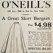 O&#39;Neill&#39;s Skirts New York 1897 Advertisement Victorian Fashion Clothing ... - £18.92 GBP