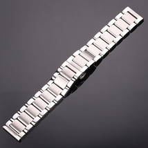 18mm Solid Stainless Steel Silver Brushed/Polished Watch Bracelet/Watchband - £19.05 GBP