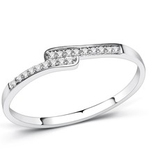 Elegant Micro Pave CZ Band 925 Sterling Silver Anniversary Stackable Ring Sz 5-9 - £53.94 GBP