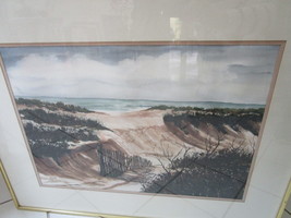 Original watercolor signed &quot;Wilson&quot;  Dunes and Sand, Beach Original painting - £97.34 GBP