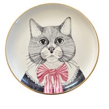 Book Club by Pier 1 Fine China Cat Salad Plate 8 Inch Replacement Formal  - £9.85 GBP