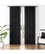 Joydeco Black Blackout Curtains 96 Inches Long, Black Out, W52 X L96 Inc... - £26.04 GBP