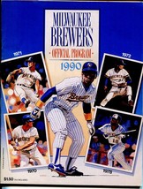 Milwaukee Brewers Baseball Game Program - MLB-1990-team &amp; player pix-sta... - £24.81 GBP