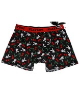 Playboy Bunnies Cherries Black Polyester Blend Boxers Men&#39;s L NWT - $27.34 CAD