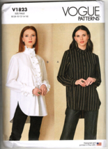Vogue V1823 Misses 8 to 16 Poets Shirt /Top/ Blouse Uncut Sewing Pattern... - $23.14