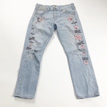 Citizens Of Humanity Womens Slim Boyfriend Jeans Blue Floral Embroidered - £26.59 GBP