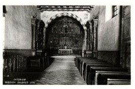 Mission Dolores Basilica Interior San Francisco Postcard - £11.86 GBP