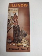 Vintage 1960s Illinois Travel Map Brochure Pamphlet - £9.32 GBP