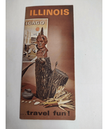 Vintage 1960s Illinois Travel Map Brochure Pamphlet - $15.82 CAD