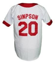 Homer Simpson Springfield Isotopes Button Down Baseball Jersey White Any Size image 5