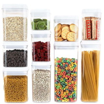 Homeries 10-Piece 57.9-Cup Plastic Food Storage Container Set, Stackable... - £50.30 GBP