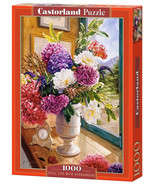 1000 Piece Jigsaw Puzzle, Still Life with Hydrangeas, Flower puzzles, colorful - $32.96