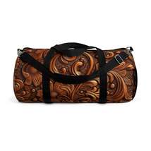 Leather Flower Cognac Classic Brown Timeless American Cowboy Design - Du... - $73.47+