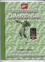 2004 Big 12 Championship Game Program Oklahoma Colorado - £64.31 GBP