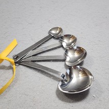 Inspirational Heart Shaped Measuring Spoons Set of 4 Stainless  Steele V... - $8.49