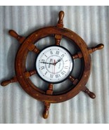 Ship Wheel Clock 18 Inch Nautical Clock Best Wall Decoration Free Shipping - £39.47 GBP