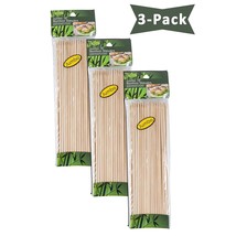 Jumbo Wood Bamboo 12&quot; Skewers: Kebob, Grill, Appetizer Sticks: 150 Skewers - £20.36 GBP