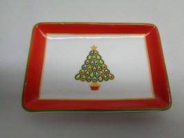Charter Club CHRISTMAS TREE Ceramic Tray NEW Macys Holiday Lane - £27.37 GBP