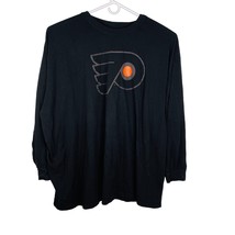 Majestic Philadelphia Flyers Long Sleeve Tee Shirt 6XL Black Gray Orange - £27.37 GBP