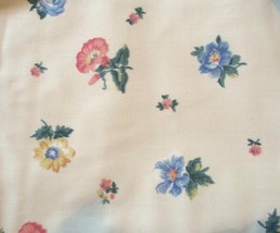 Lightweight Cotton Blend Floral Print Fabric 3 yds Vintage - £11.74 GBP