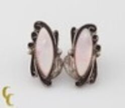 925 Sterling Silver Pink Mother-of-Pearl Statement Earrings - $92.12