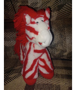 First &amp; Main Horse Plush 11&quot; Peppermint White Red Stripes Beanbag Stuffe... - $29.69