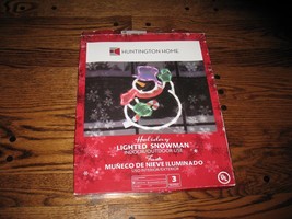 Huntington Home Impact Snowman Light Up Lighted Christmas Window Decor 2016 wBox - £19.97 GBP