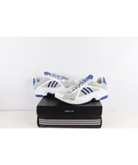 NOS Vintage Adidas Rotterdam Q.S Gym Jogging Running Shoes White Blue Me... - $118.75