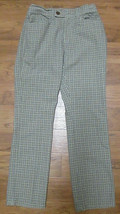 Vtg 1990s Gap &quot;Blue Jeans&quot; Khaki &amp; Brown Plaid Pants Sz 2 100% Cotton - £19.01 GBP