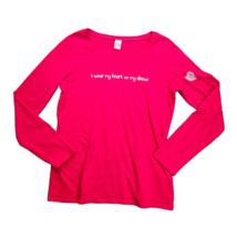 Womens I wear my Heart on My Sleeve long sleeve red shirt size Medium - $16.99