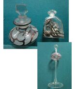 Silver Overlay Bohemia Perfume Bottle With Stopper Pick One - $52.09 CAD+