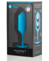 b-Vibe Weighted Snug Plug 3 - 180 g Teal - £58.63 GBP