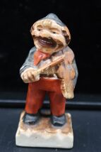 Vtg Violinist Man Musician 4" Figurine Porcelain Ceramic Violin Occupied... - $19.99