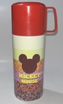 Vtg Disney Mickey Stainless Steel Insulated Thermos Bottle - Clean &amp; Gre... - £12.92 GBP