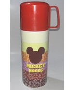 Vtg Disney Mickey Stainless Steel Insulated Thermos Bottle - Clean &amp; Gre... - $22.68 CAD