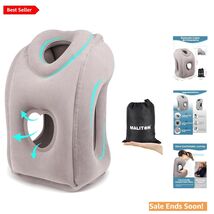 Compact Inflatable Travel Pillow - Relax Your Neck on Flights, Cars, Trains - $33.61