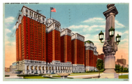 Stevens Hotel Michigan Boulevard Grand Park Chicago Illinois 1951 Postcard - £3.07 GBP