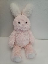 Pottery Barn Kids Pink Bunny Rabbit Plush Stuffed Animal White Ears Stick Up PBK - £14.10 GBP