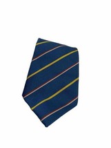 Vintage National Service Tie 1939-1960 Blue Stripe Necktie vtd - £7.80 GBP