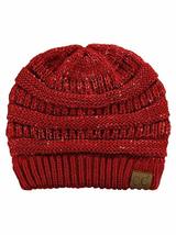 Sequin Red - Beanie New Women Slouchy Knit  Thick Cap Unisex - £18.96 GBP