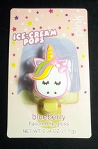 Icecream Pops Unicorn blueberry flavored Lip Gloss compact NEW - $3.95