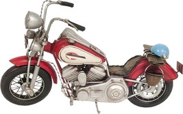Model Motorcycle Harley-Davidson Red Metal Handmade Hand-Crafted - £125.04 GBP