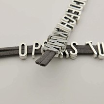 130 Alphabet Slide Charms Letter Beads Antiqued Silver Full Set A-Z Bulk Jewelry - £19.70 GBP