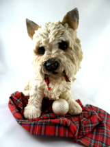West Highland Terrier Bank 8&quot; Tall With golf ball and hat Resin - £19.77 GBP