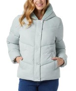 32 Degrees Womens Jacket Quilted Green Hooded Pockets Full Zip Lightweight - $975.89 MXN