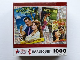 Sealed Box 1000 Piece Jigsaw Puzzle - Unopened Harlequin Book Covers Puzzle - £11.21 GBP