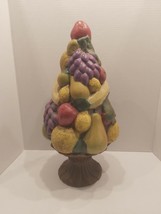Vintage Ceramic Fruit Topiary Large 16 Inch hand painted felted bottom - £69.40 GBP