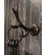 Cast Iron Vintage Western Rustic Stag Deer Crown Antler Wall Coat Keys H... - €13,29 EUR