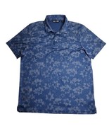 Travis Mathew Blue Floral Print Golf Stretch Pima Blend Polo Shirt Size XXL - $34.60